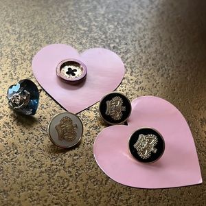 Juicy Couture Buttons and Earing
